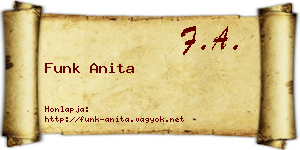 Funk Anita névjegykártya