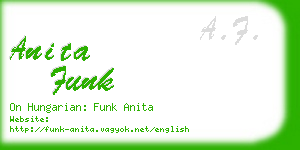anita funk business card